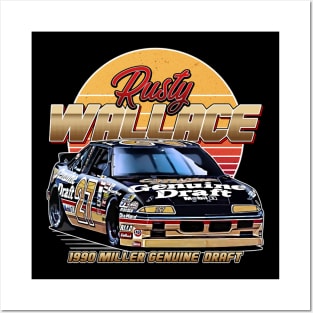 Rusty Wallace Miller Retro 80S Posters and Art